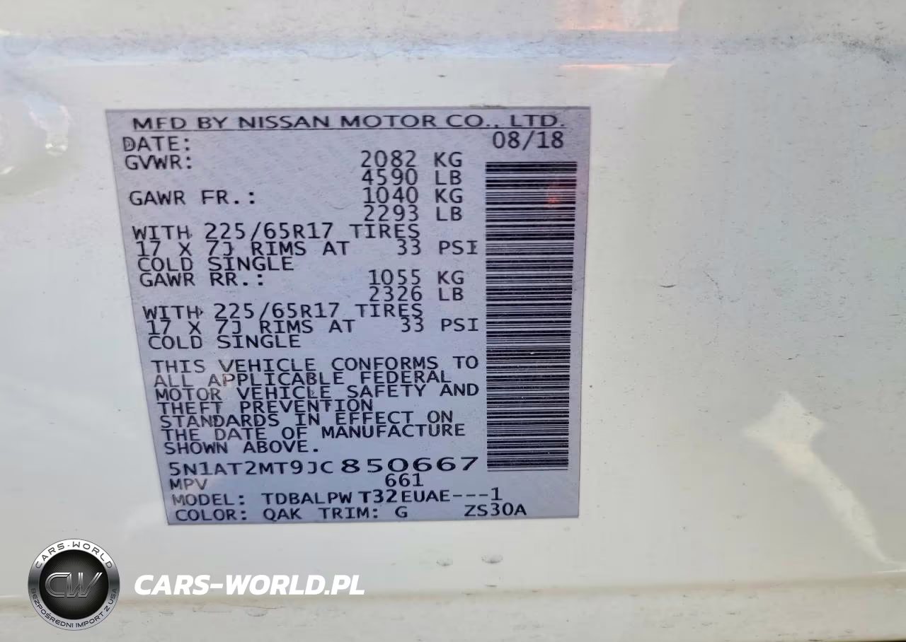 2018 Nissan Rogue S VIN:5N1AT2MT9JC850667 - 14