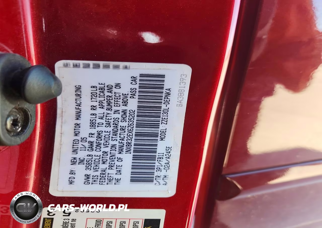 2006 Toyota Corolla Le VIN:1NXBR32EX6Z635202 - 12