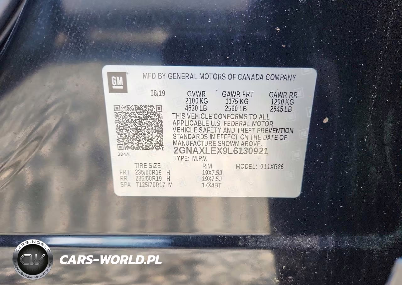 2020 Chevrolet Equinox Lt VIN:2GNAXLEX9L6130921 - 13