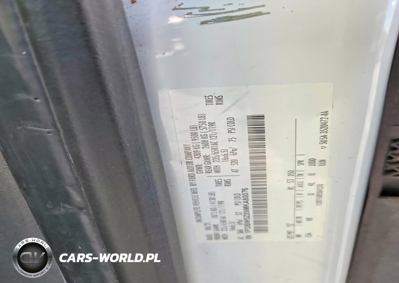 2021 Ford Transit Delivery Truck VIN:1FDBW5Z89MKA80076 - 12