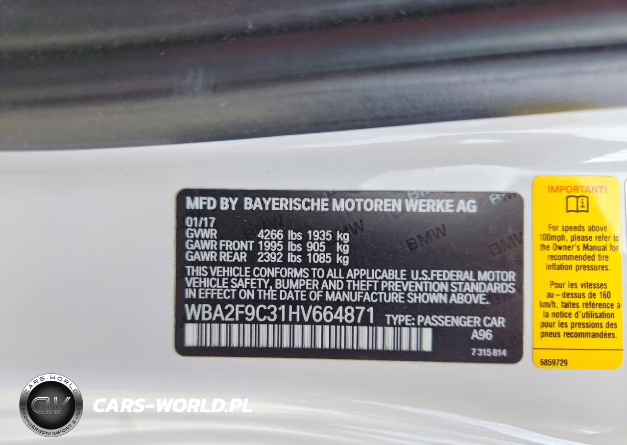 2017 BMW 230I VIN:WBA2F9C31HV664871 - 12