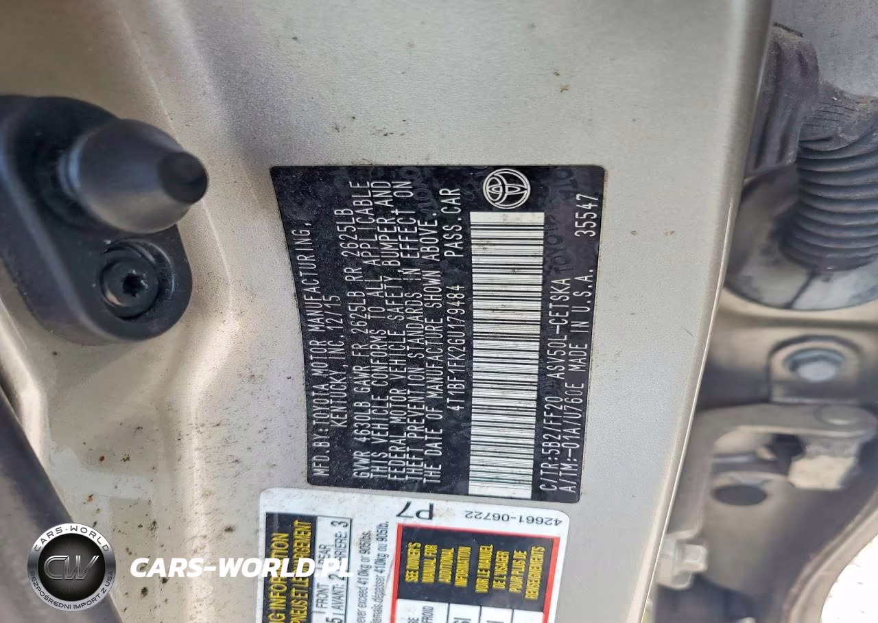 2016 Toyota Camry Se VIN:4T1BF1FK2GU179484 - 12