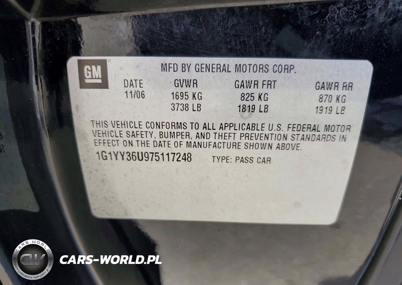 2007 Chevrolet Corvette VIN:1G1YY36U975117248 - 12