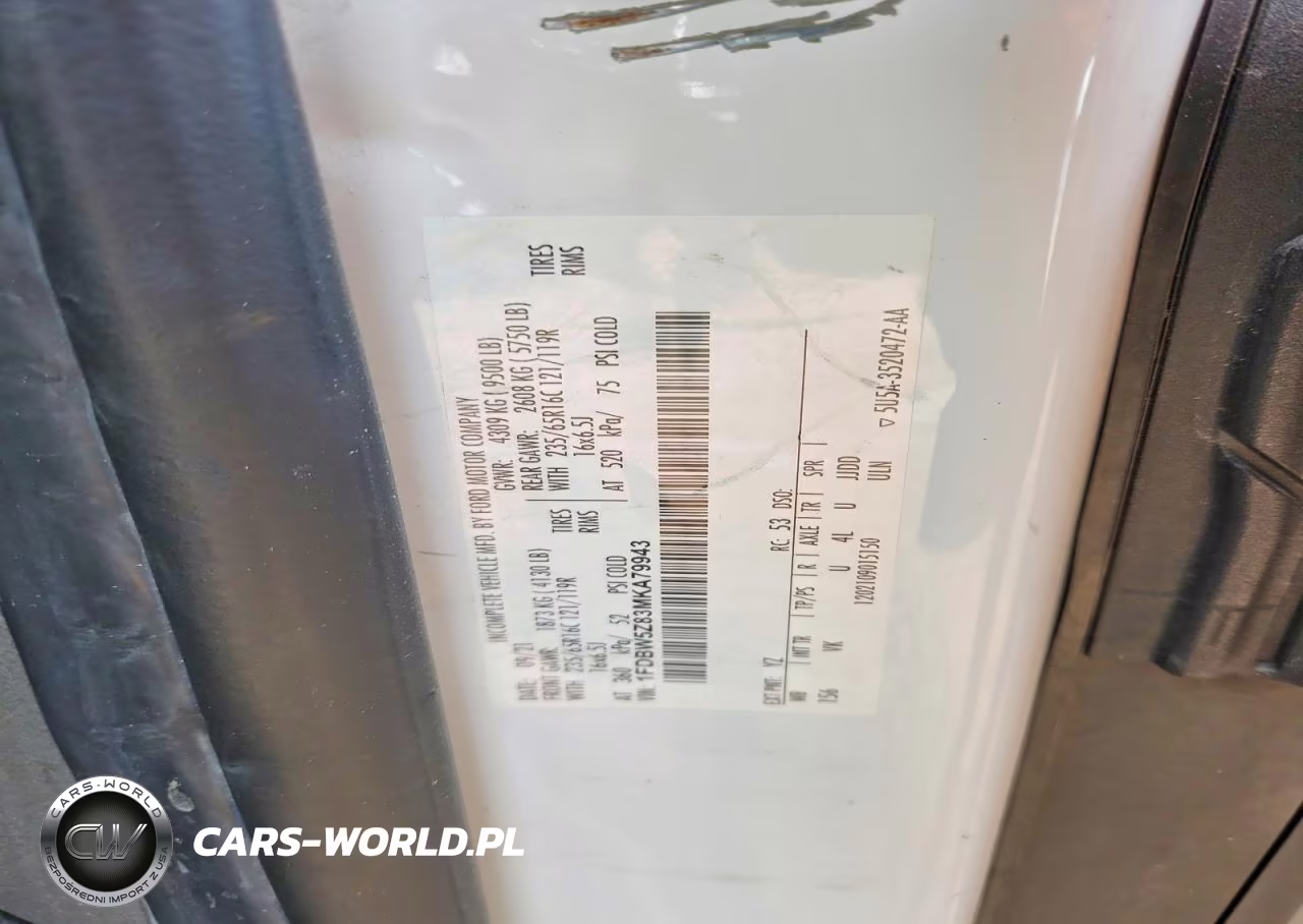 2021 Ford Transit Delivery Truck VIN:1FDBW5Z83MKA79943 - 12