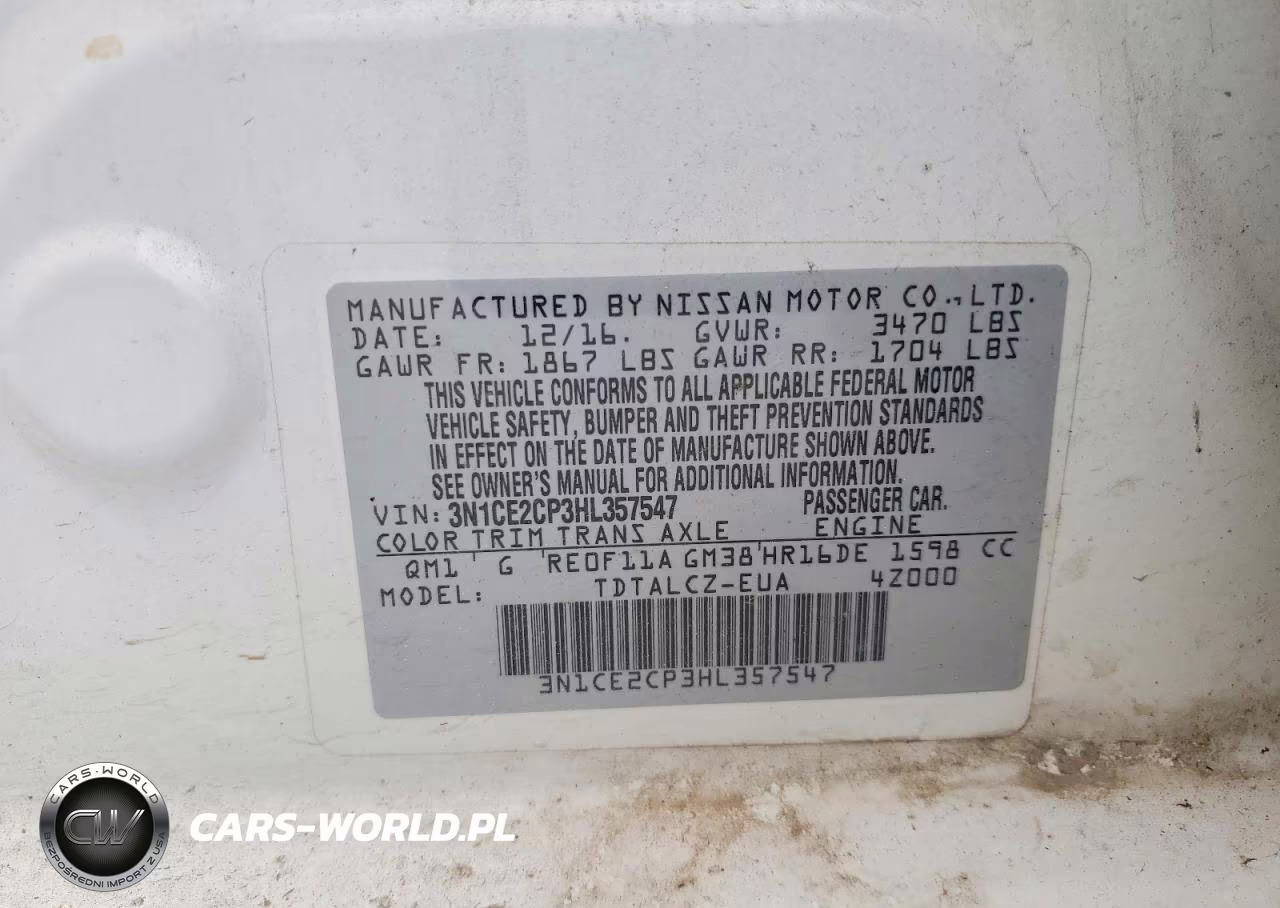 2017 Nissan Versa Note S Plus VIN:3N1CE2CP3HL357547 - 13