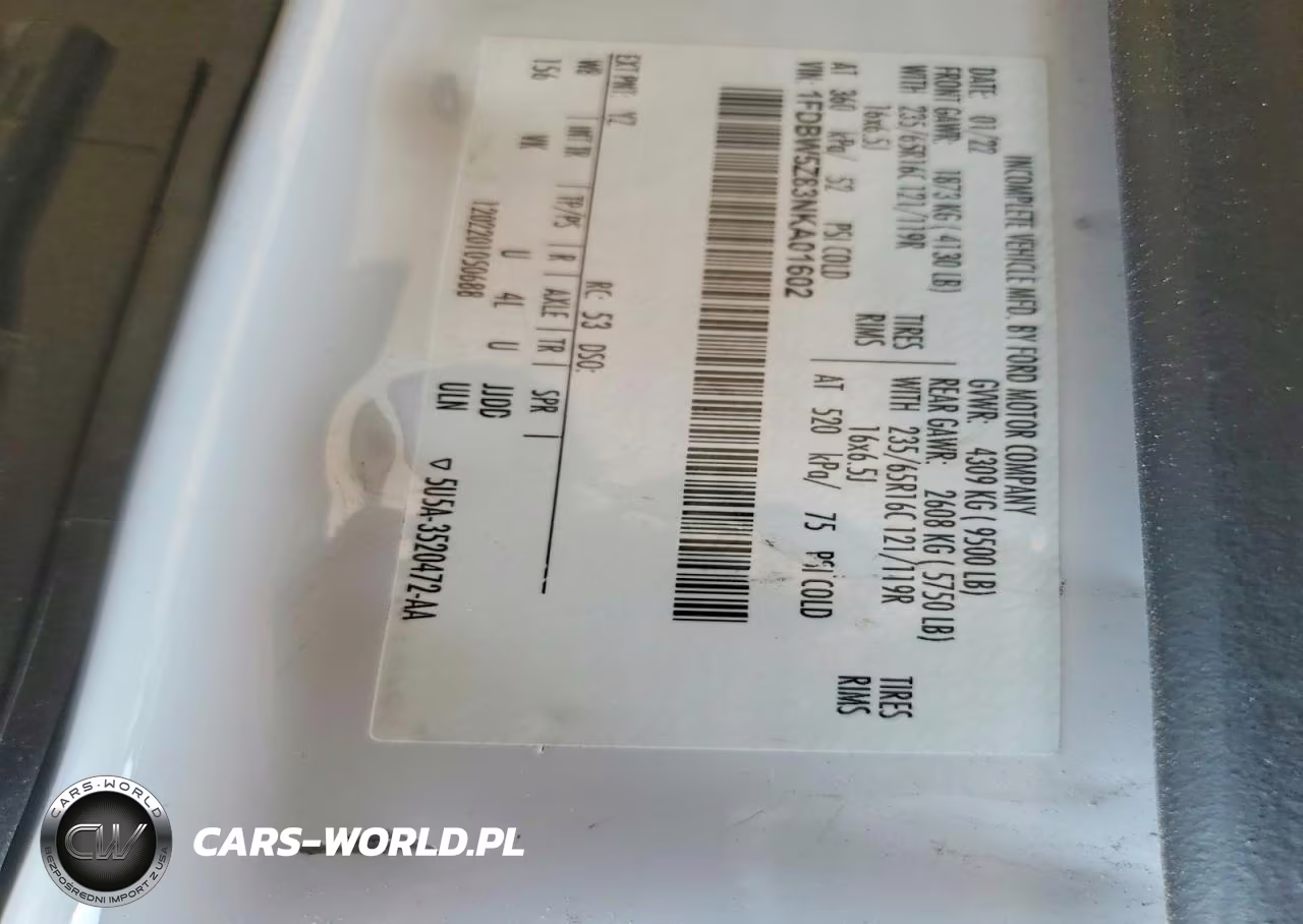 2022 Ford Transit T-350 VIN:1FDBW5Z83NKA01602 - 12