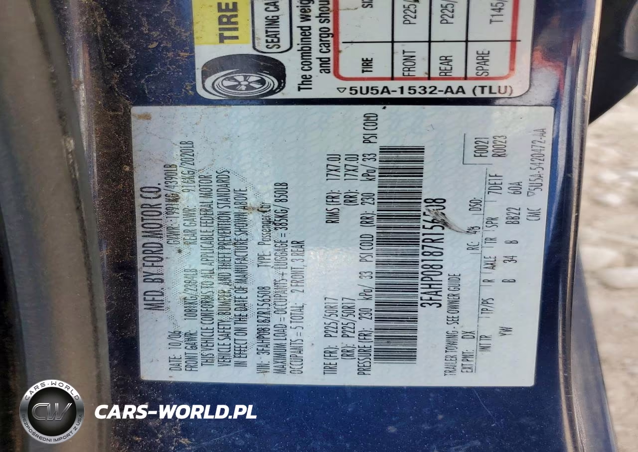 2007 Ford Fusion Sel VIN:3FAHP08187R156508 - 12