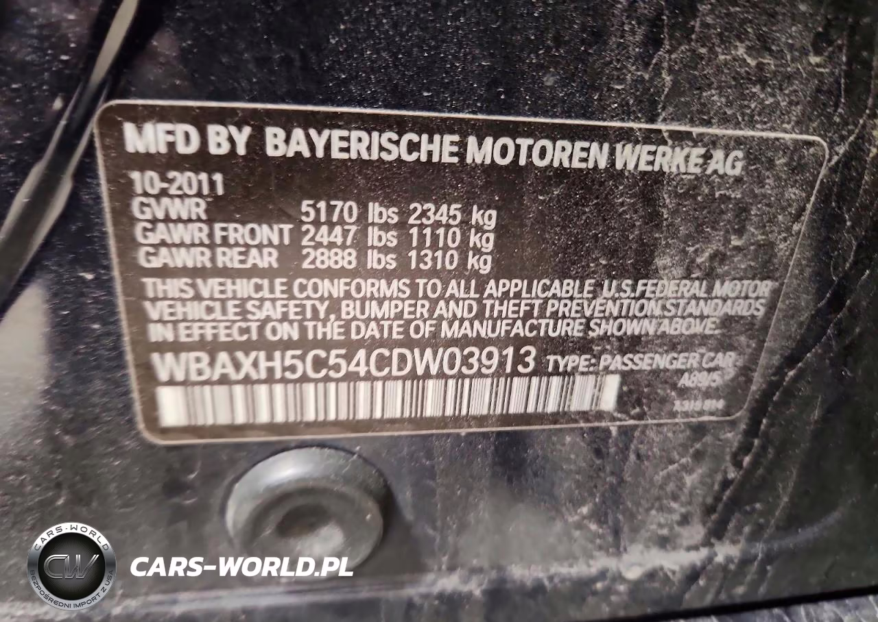 2012 BMW 528 Xi VIN:WBAXH5C54CDW03913 - 12