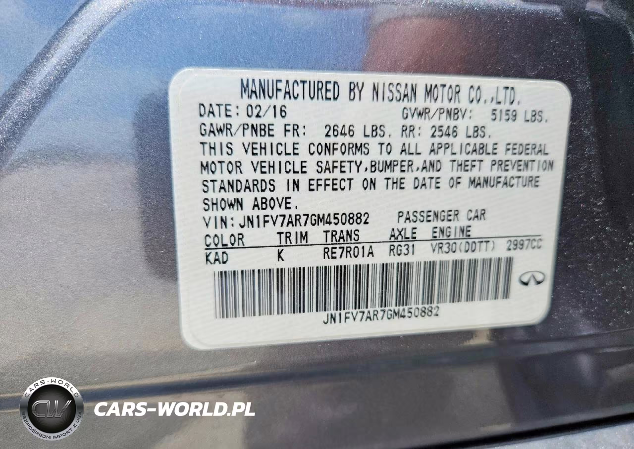 2016 Infiniti Q50 Red Sport 400 VIN:JN1FV7AR7GM450882 - 13