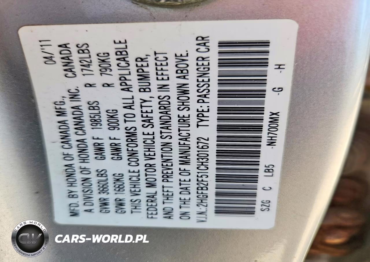 2012 Honda Civic Lx VIN:2HGFB2F51CH301672 - 12