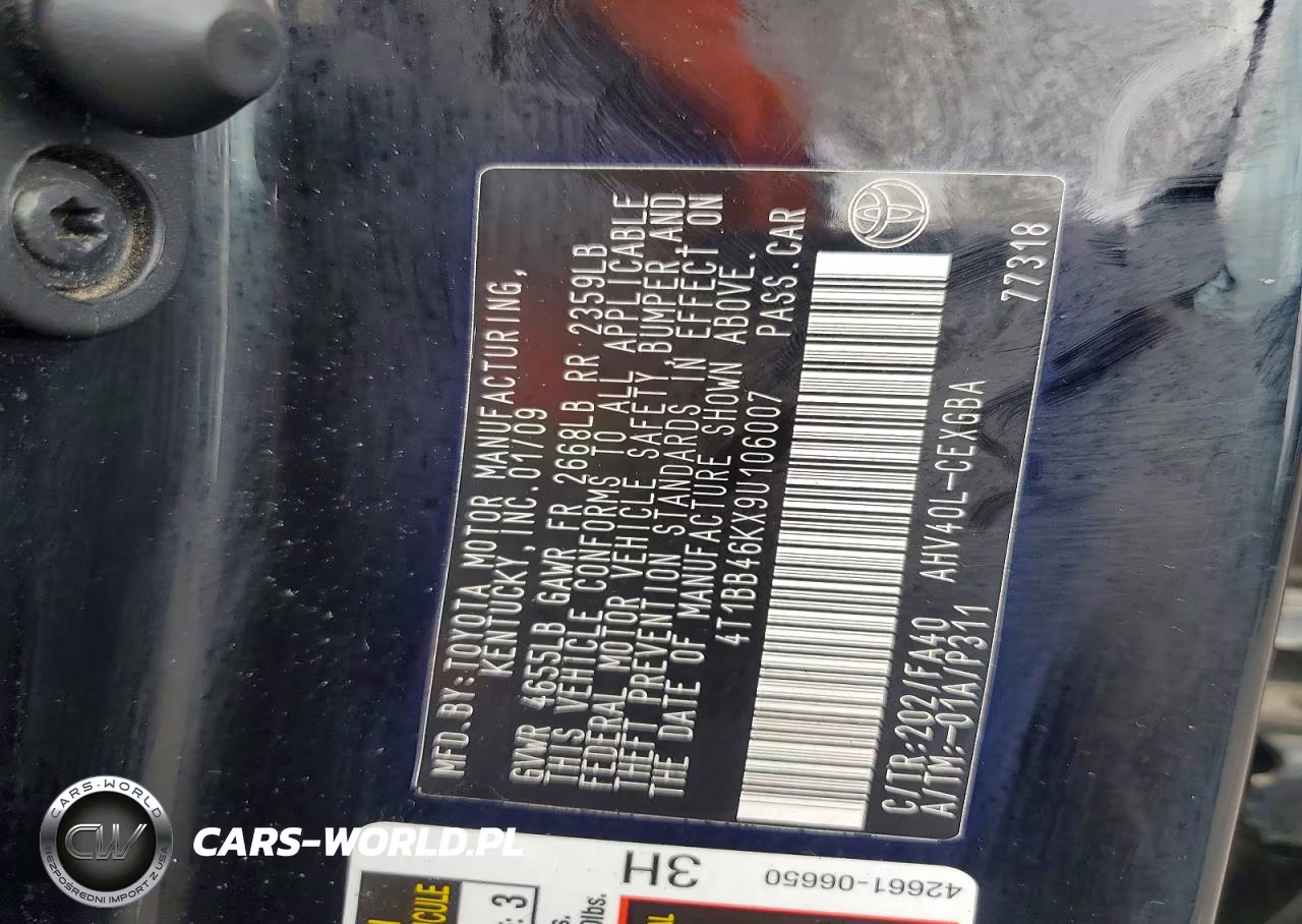 2009 Toyota Camry Hybrid VIN:4T1BB46KX9U106007 - 12