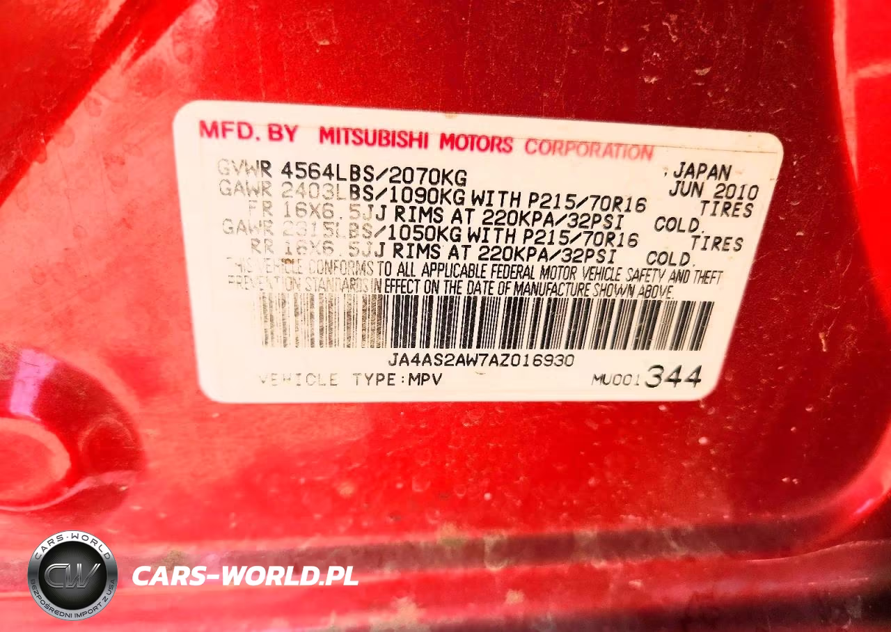 2010 Mitsubishi Outlander Es VIN:JA4AS2AW7AZ016930 - 13