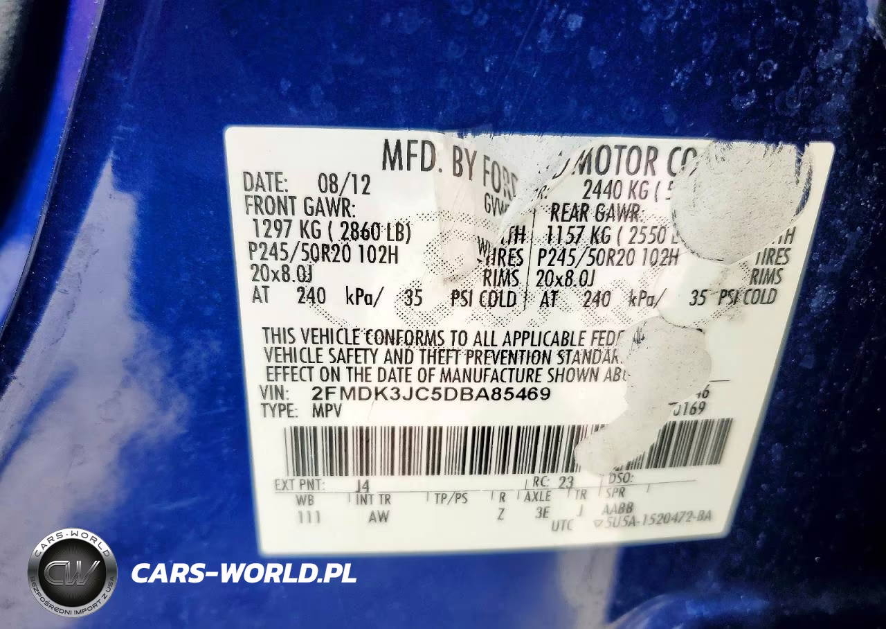 2013 Ford Edge Sel VIN:2FMDK3JC5DBA85469 - 13