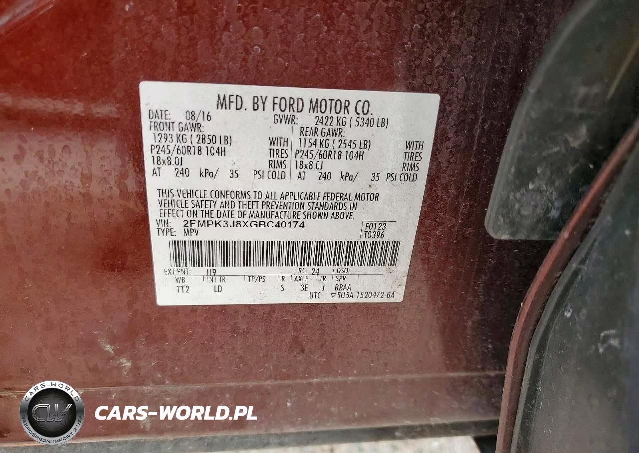 2016 Ford Edge Sel VIN:2FMPK3J8XGBC40174 - 13