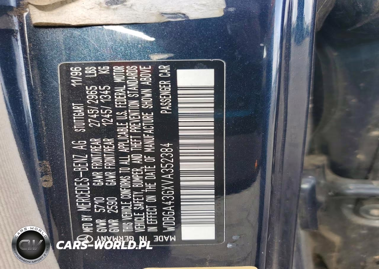 1997 Mercedes-Benz S 420 VIN:WDBGA43GXVA352384 - 12