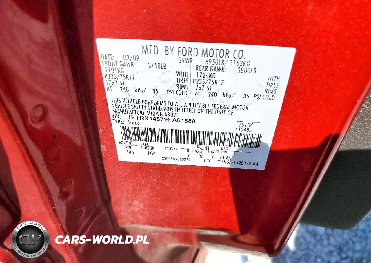 2009 Ford F150 Super Cab VIN:1FTRX14879FA61588 - 12
