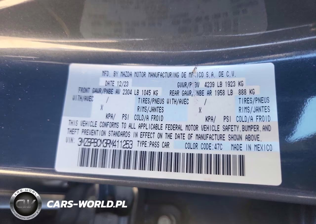 2024 Mazda 3 Preferred VIN:3MZBPBCM3RM411253 - 12