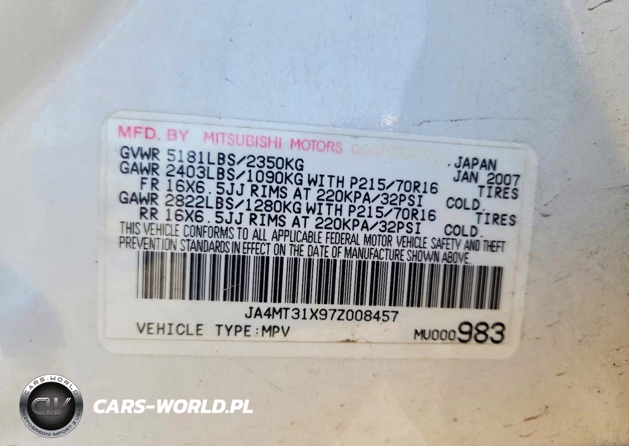 2007 Mitsubishi Outlander Ls VIN:JA4MT31X97Z008457 - 13