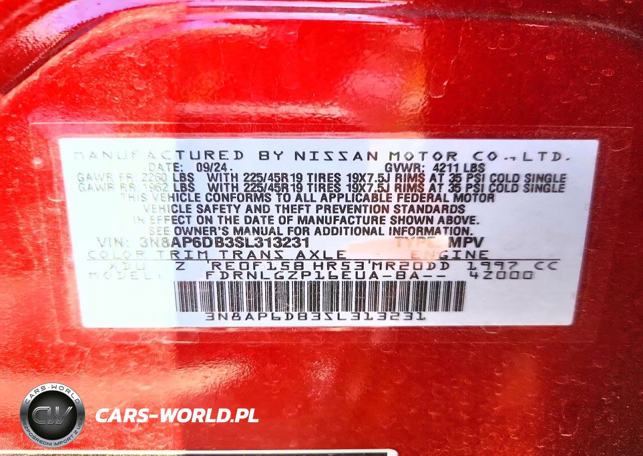2025 Nissan Kicks Sr VIN:3N8AP6DB3SL313231 - 12