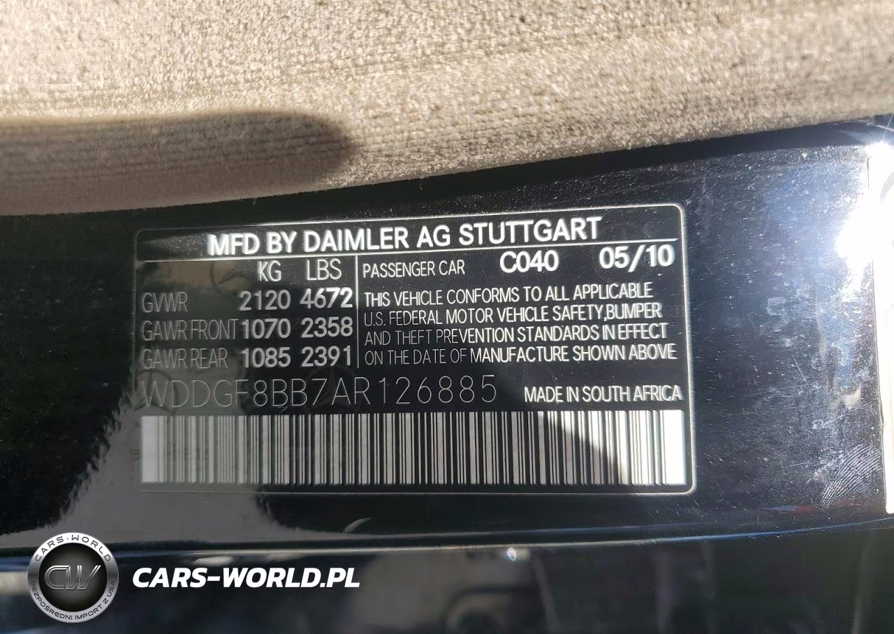 2010 Mercedes-Benz C 300 4Matic VIN:WDDGF8BB7AR126885 - 12
