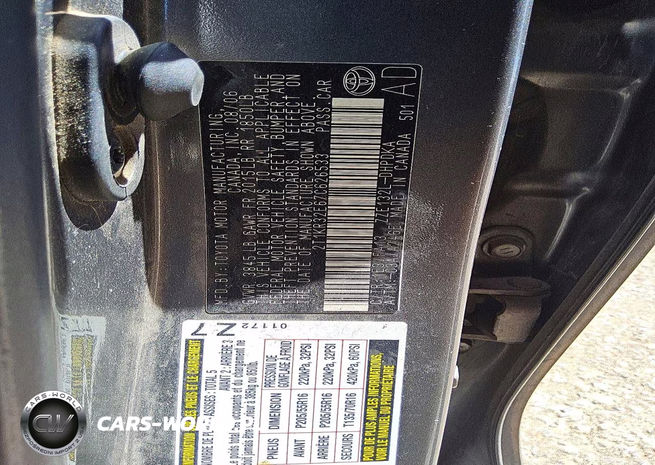2007 Toyota Corolla Matrix Xr VIN:2T1KR32E67C626533 - 13