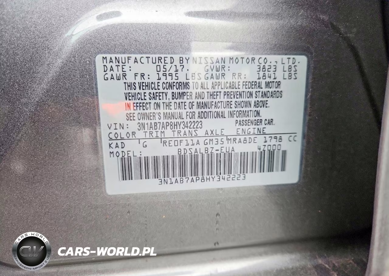 2017 Nissan Sentra S VIN:3N1AB7AP8HY342223 - 12