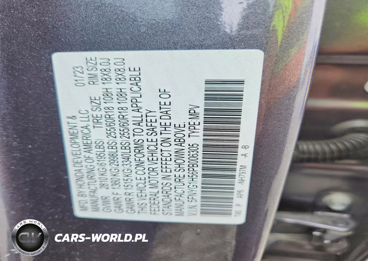 2023 Honda Pilot Exl VIN:5FNYG1H56PB006305 - 13