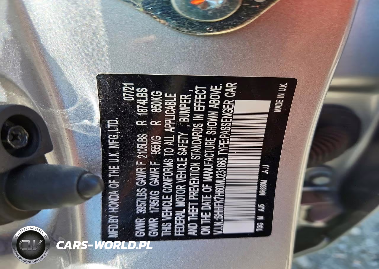2021 Honda Civic Ex VIN:SHHFK7H60MU231668 - 12