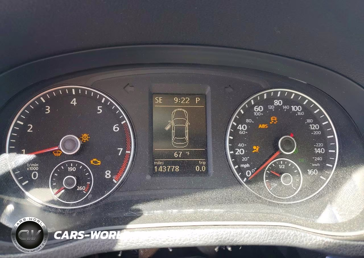 2012 Volkswagen Passat Se VIN:1VWBP7A34CC027613 - 9