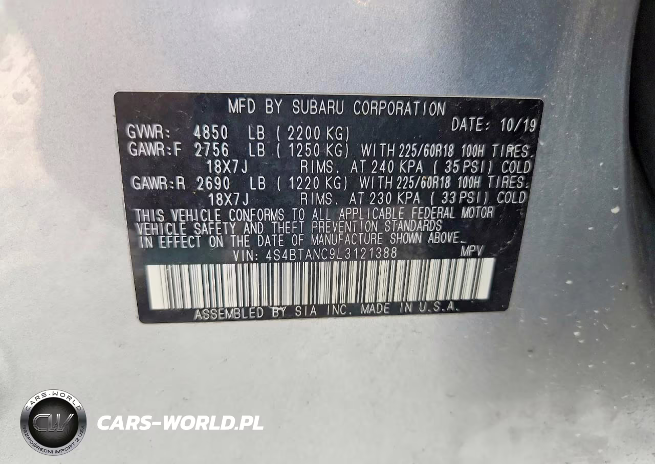 2020 Subaru Outback Limited VIN:4S4BTANC9L3121388 - 14