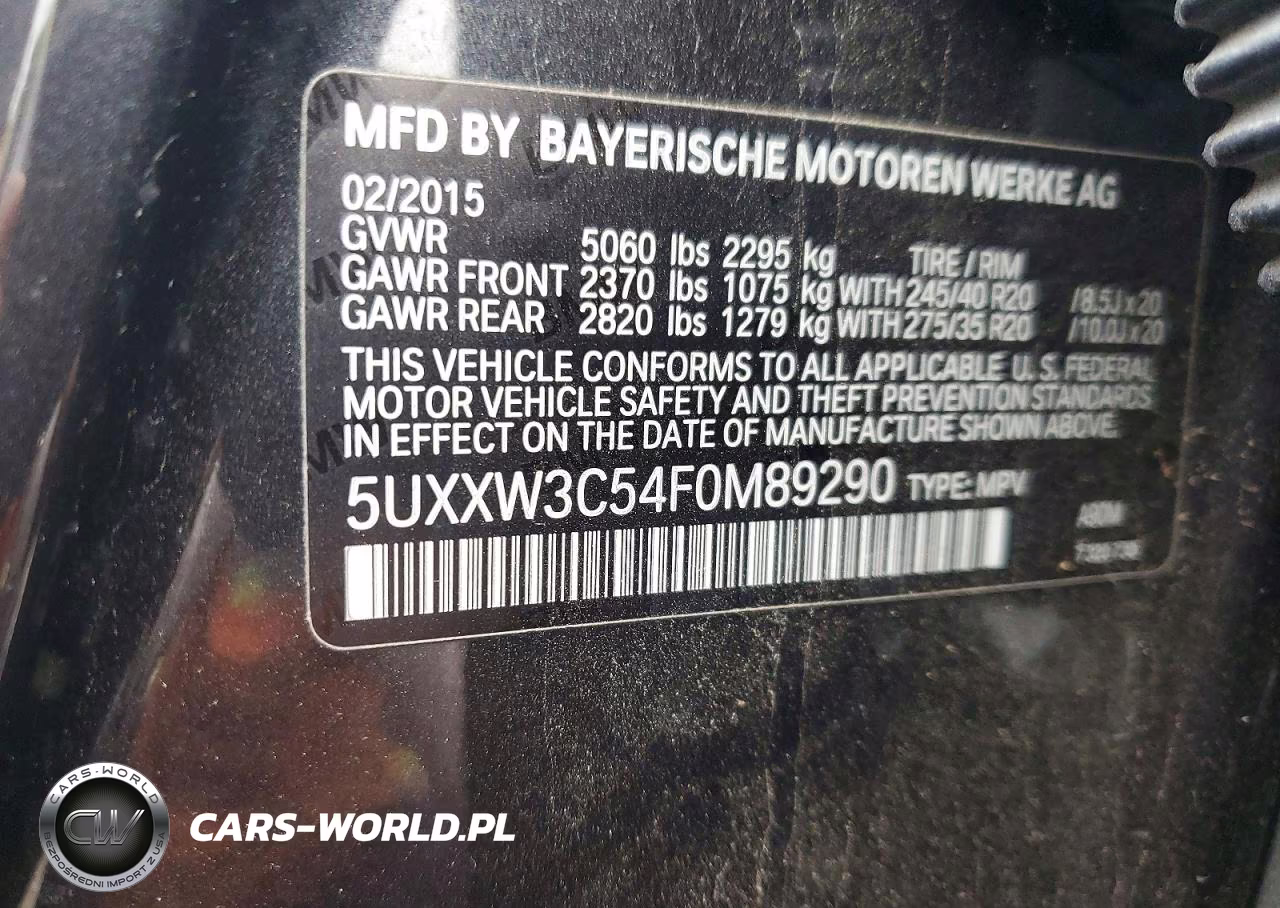 2015 BMW X4 xDrive28I VIN:5UXXW3C54F0M89290 - 13