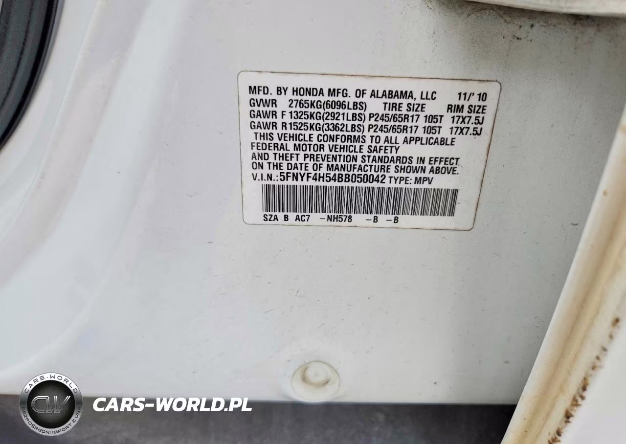 2011 Honda Pilot Exl VIN:5FNYF4H54BB050042 - 14