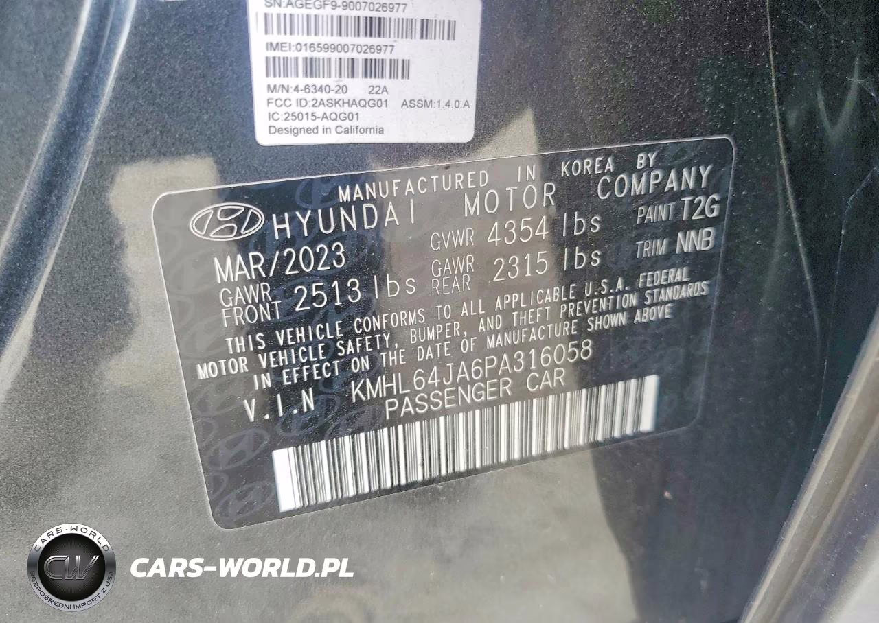 2023 Hyundai Sonata Sel VIN:KMHL64JA6PA316058 - 13