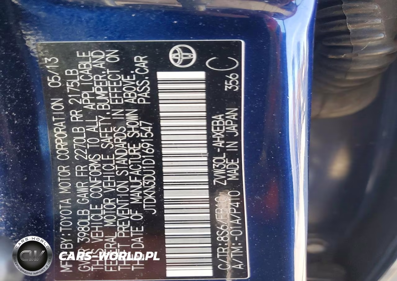 2013 Toyota Prius Three VIN:JTDKN3DU1D1691547 - 12