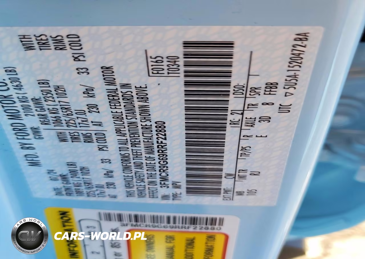 2024 Ford Bronco Sport Heritage VIN:3FMCR9G69RRF22880 - 14