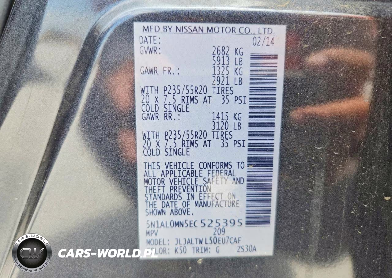 2014 Infiniti Qx60 Base VIN:5N1AL0MN5EC525395 - 13