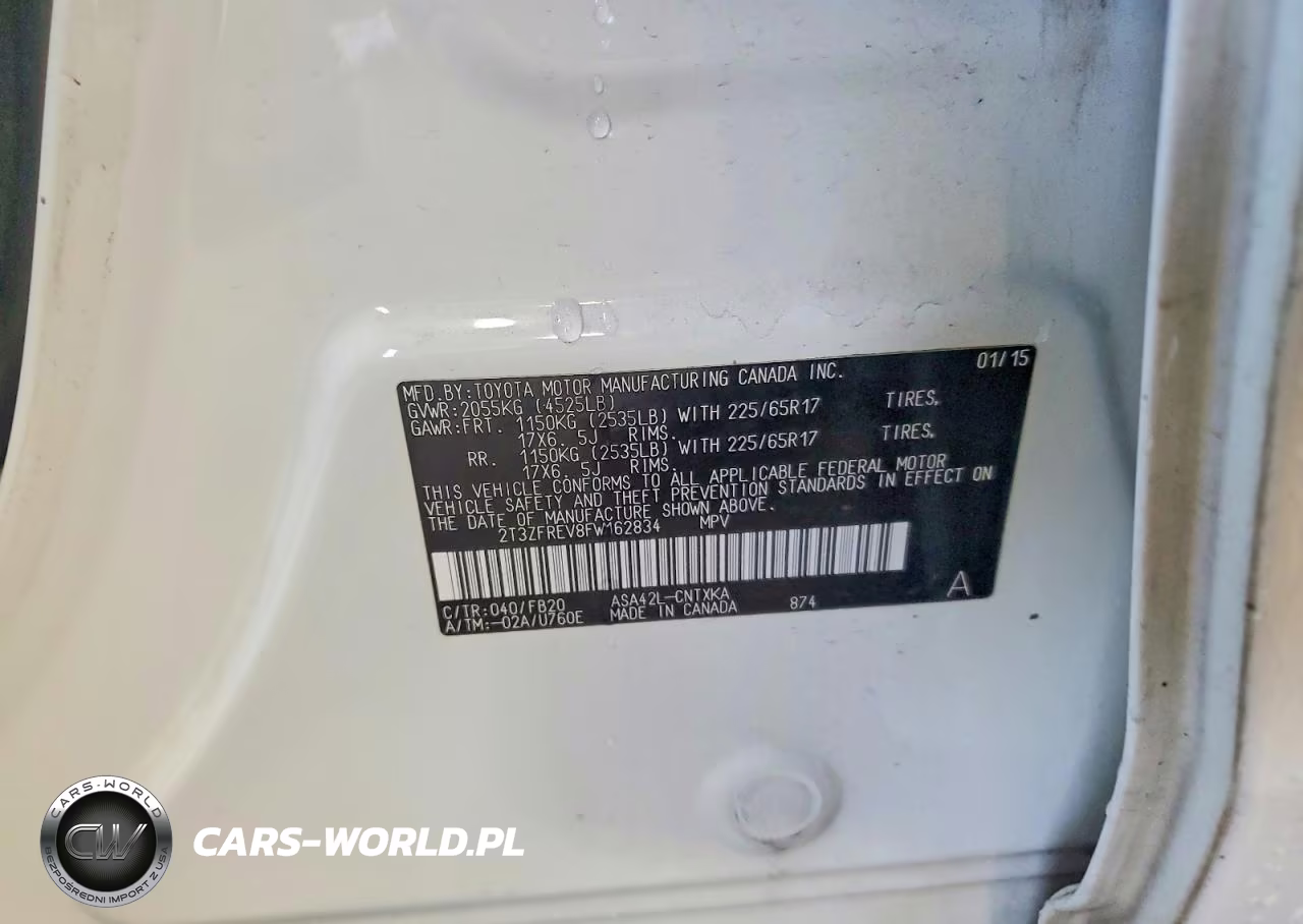 2015 Toyota Rav4 Le VIN:2T3ZFREV8FW162834 - 13