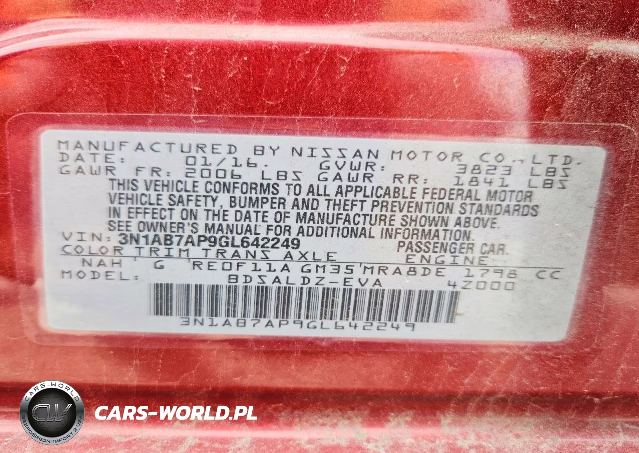 2016 Nissan Sentra Sv VIN:3N1AB7AP9GL642249 - 12