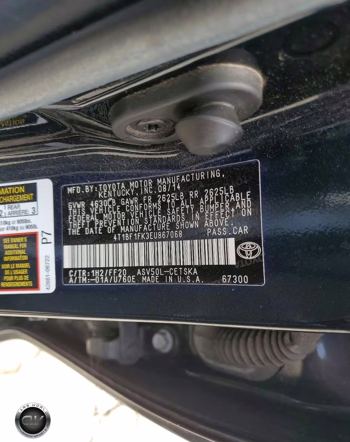 2014 Toyota Camry Se VIN:4T1BF1FK3EU867068 - 12