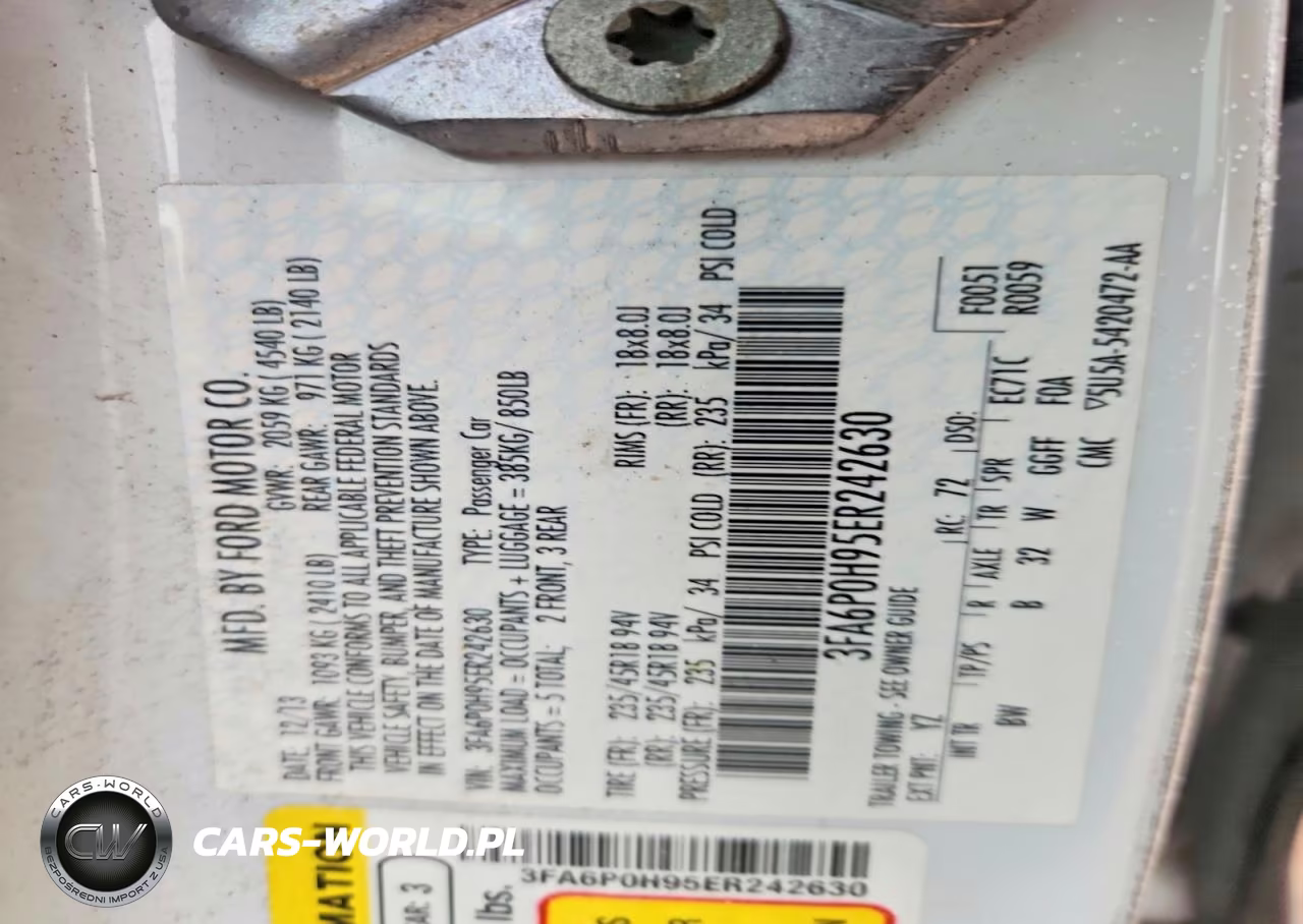 2014 Ford Fusion Se VIN:3FA6P0H95ER242630 - 12