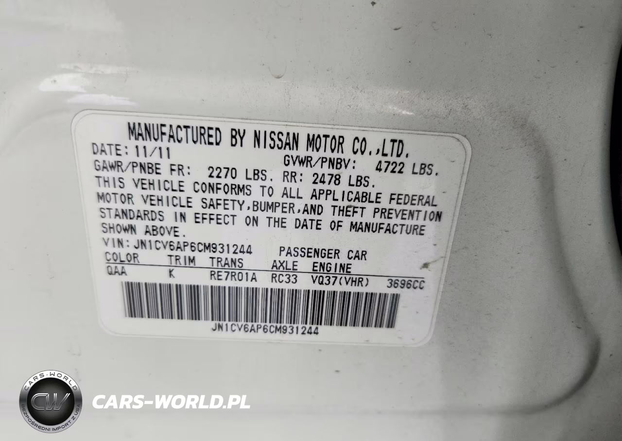 2012 Infiniti G37 Sedan Journey VIN:JN1CV6AP6CM931244 - 12
