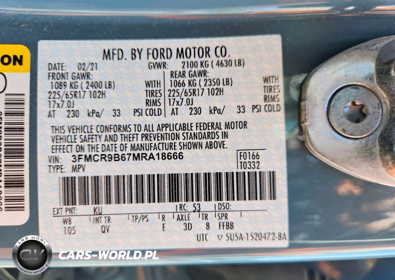 2021 Ford Bronco Sport Big Bend VIN:3FMCR9B67MRA18666 - 12