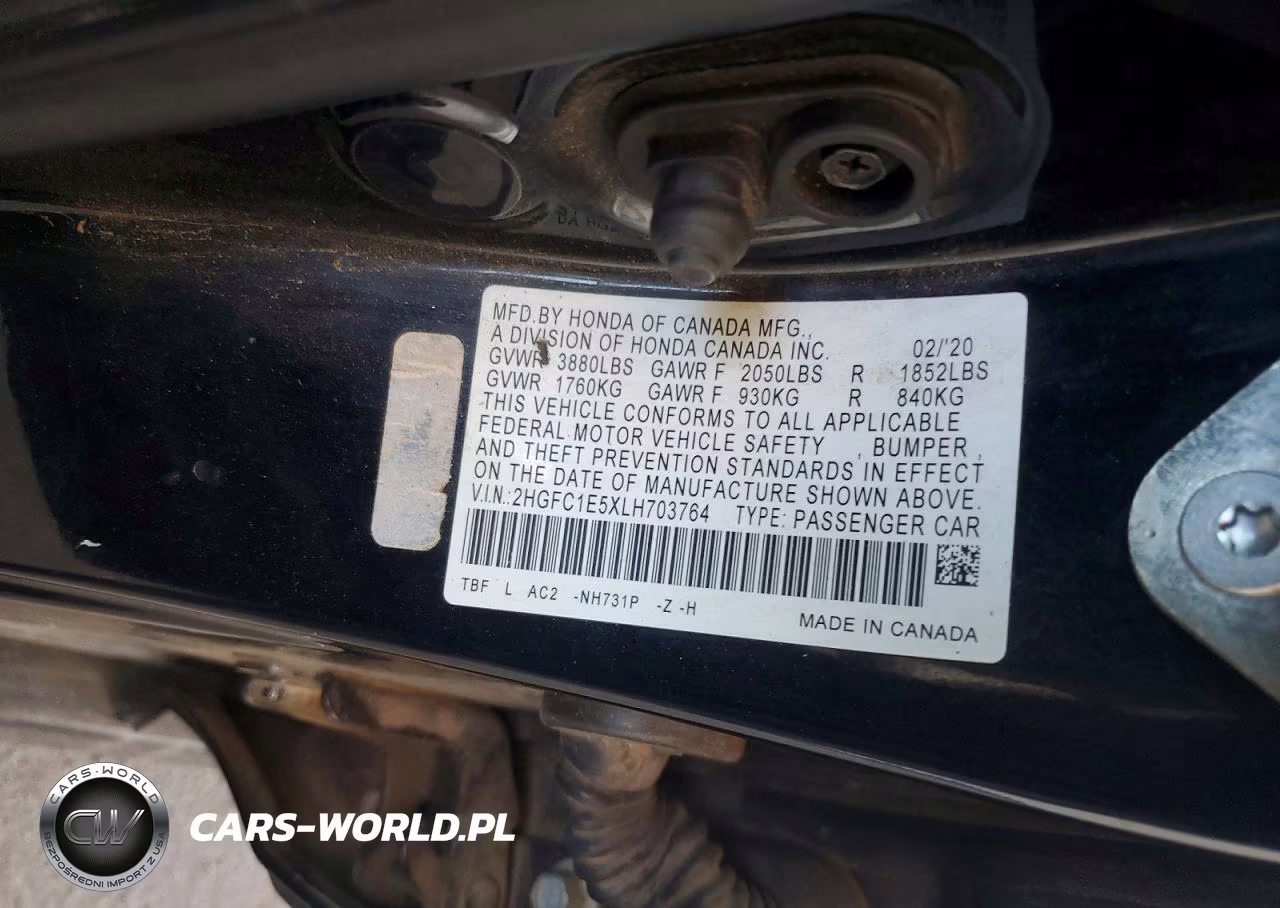 2020 Honda Civic Si VIN:2HGFC1E5XLH703764 - 12