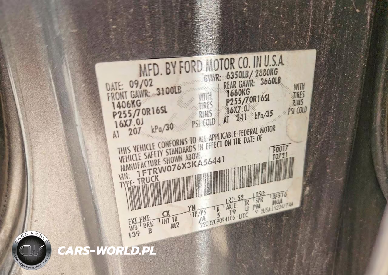 2003 Ford F150 Supercrew VIN:1FTRW076X3KA56441 - 13