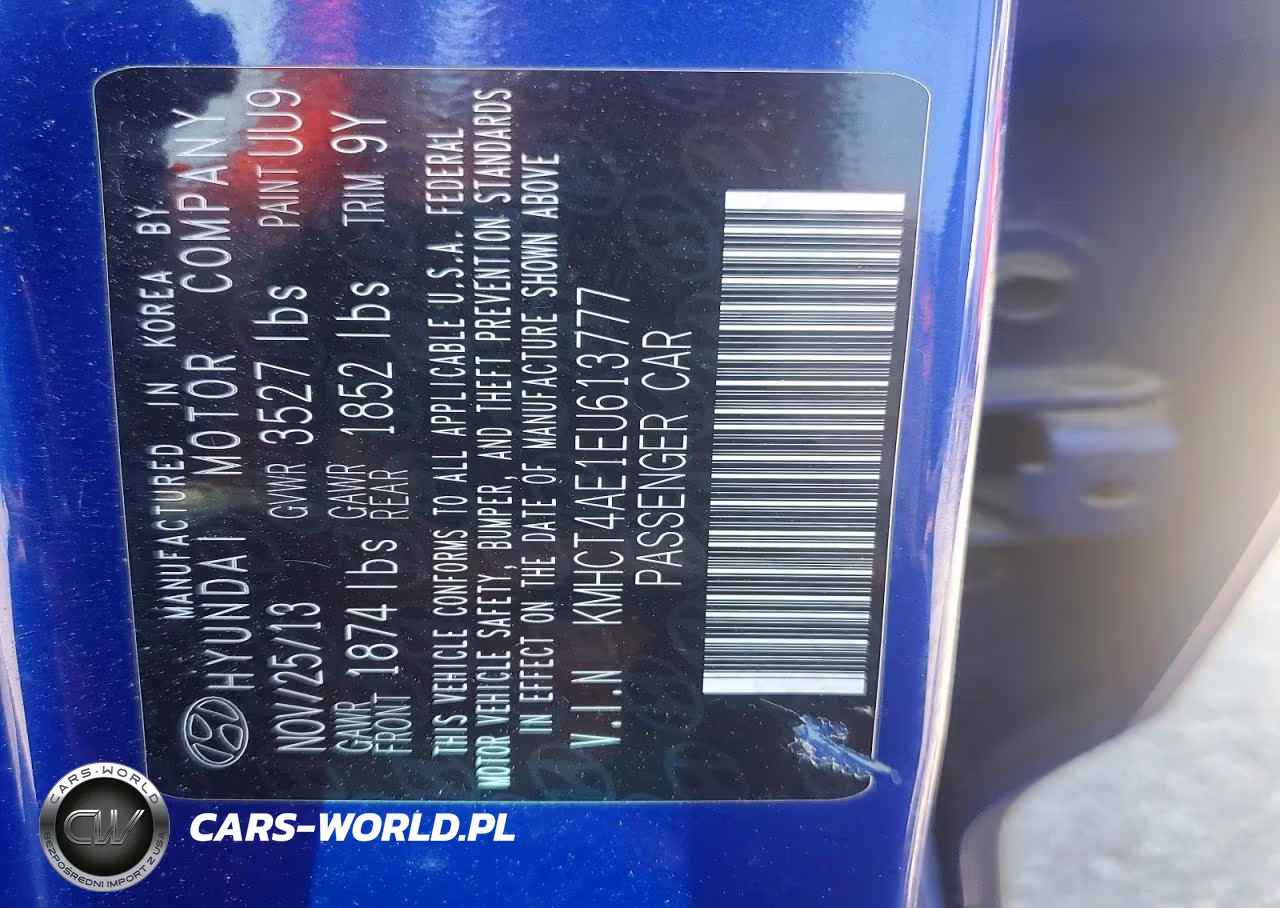 2014 Hyundai Accent Gls VIN:KMHCT4AE1EU613777 - 12