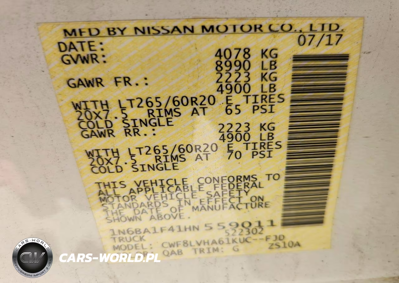 2017 Nissan Titan Xd Sl VIN:1N6BA1F41HN559011 - 12