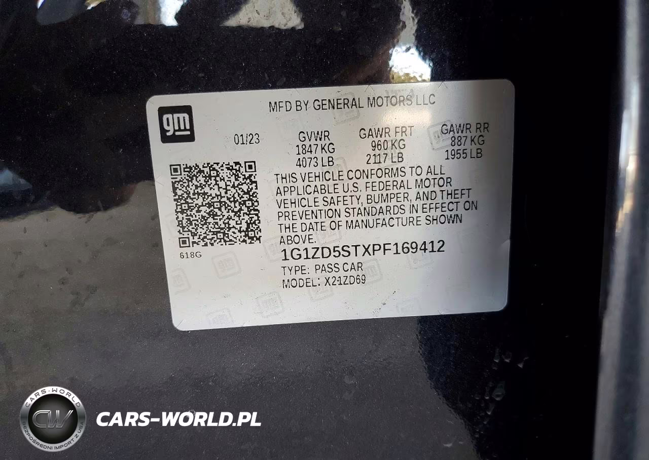 2023 Chevrolet Malibu Lt VIN:1G1ZD5STXPF169412 - 13