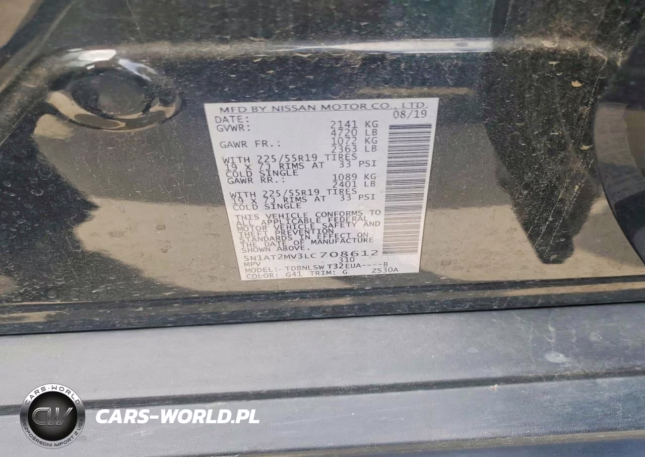 2020 Nissan Rogue Sl VIN:5N1AT2MV3LC708612 - 14