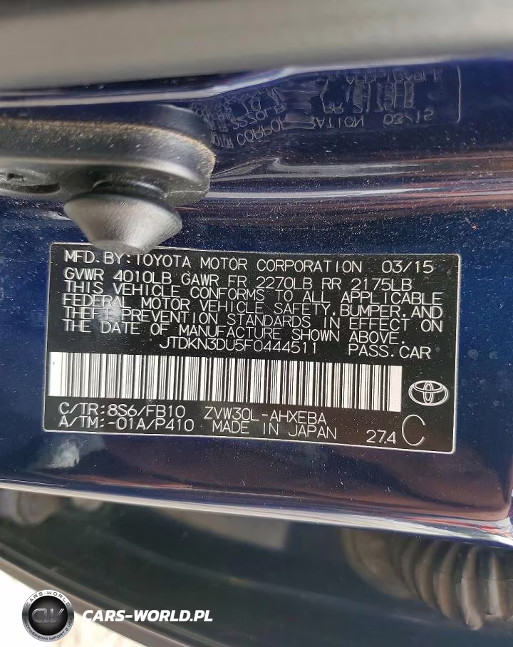 2015 Toyota Prius Three VIN:JTDKN3DU5F0444511 - 12