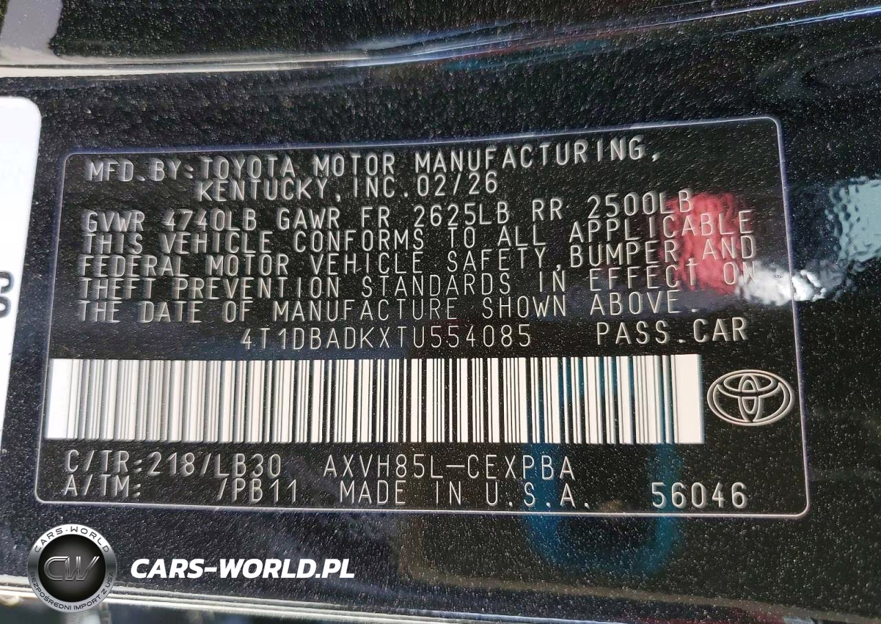 2026 Toyota Camry Xse VIN:4T1DBADKXTU554085 - 12